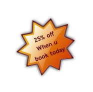 25% off
When u
book today